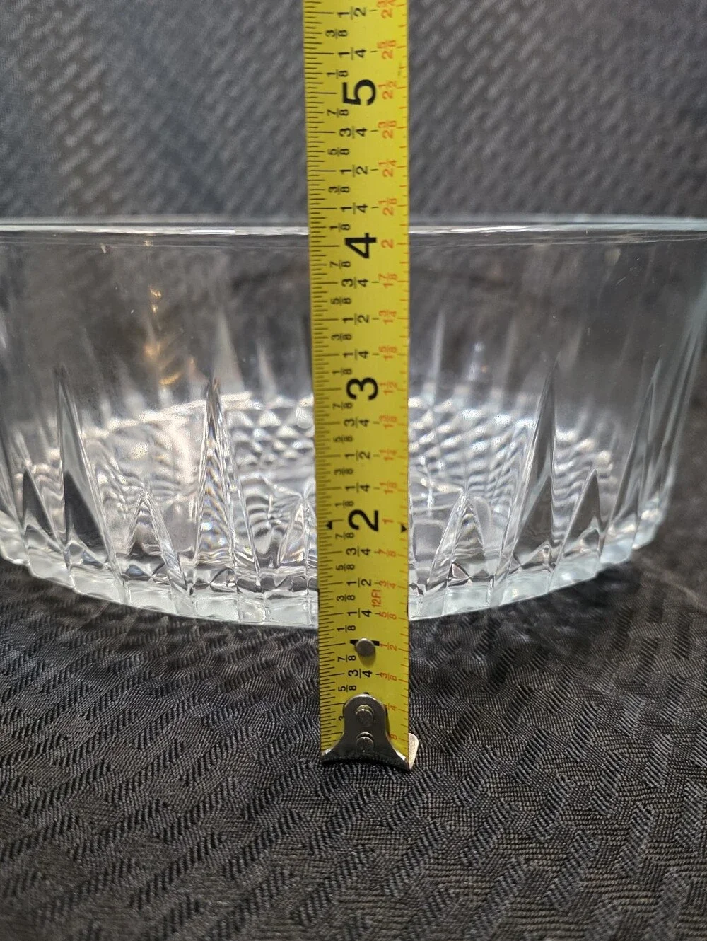 Vintage Arcoroc France Diamant Glass Serving Bowl 9